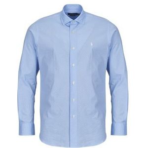 Polo Ralph Lauren  CHEMISE COUPE DROITE EN POPELINE MICRO MOTIF  overhemden  heren Blauw
