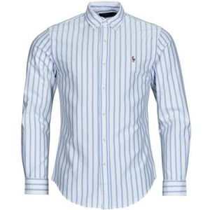 POLO RALPH LAUREN - Slank Oxford Overhemd - Wit Gestreept Blauw - Katoen