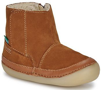 KICKERS - Sokifaune - Gevoerde Bottines - Kastanje Kleur - Leer