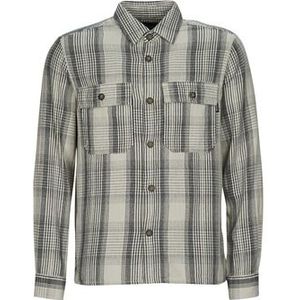 Only &amp; Sons  ONSSCOTT LS CHECK FLANNEL OVERSHIRT 4162  overhemden  heren Zwart