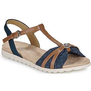 Sandalen - Kleur: Color-Blocking - Materiaal: Imitatieleer, Textiel