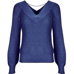 Vero Moda  VMNEWLEXSUN LS DOUBLE V-NCK  Truien  dames Blauw