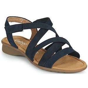 GABOR - Sandalen - Donkerblauw - Leer - Velcro Sluiting