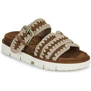 Mou - BIO Sandal Buckle Strap - Bruin - Slippers