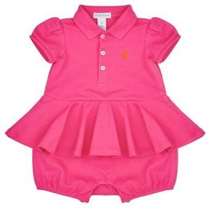 Polo Ralph Lauren - SS PEPLUM BU-ONE PIECE-SHORTALL - Korte Jurk - Roze