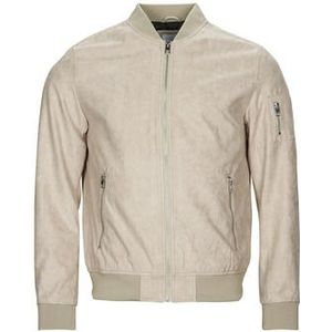 Jack &amp; Jones  JJEROCKY FAUX SUEDE BOMBER  Jassen  heren Beige
