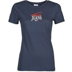 Tommy Jeans  TJW SKINNY ESSENTIAL LOGO 1 SS  Shirts  dames Marine