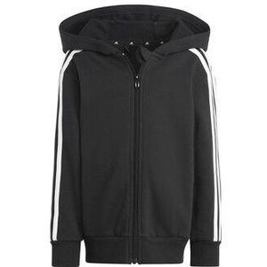 adidas  Essentials 3-Stripes Zip Hooded Jacket  jassen  kind Zwart