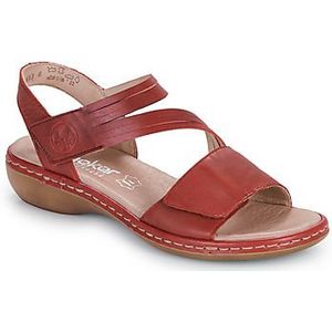 Rieker  -  sandalen  dames Rood