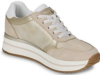 TOM TAILOR - 9590090002 - Damessneakers - Gouden Crème - Meerkleurig Dienblad