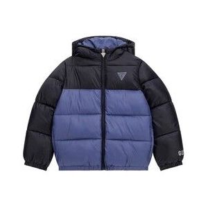 Guess  HOODED LS PADDED PUFFER W/ZIP  jassen  kind Blauw