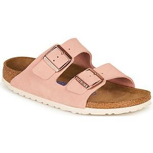 BIRKENSTOCK  ARIZONA SFB LEATHER  slippers  dames Roze