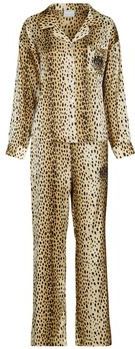 Juicy Couture  Tamzin Cheetah Satin Shirt  Pant Set  Pyjama's / nachthemden dames Bruin