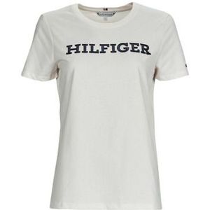 Tommy Hilfiger  REG MONOTYPE EMB C-NK SS  Shirts  dames Wit
