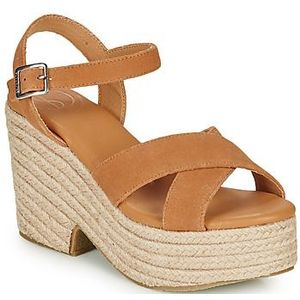 Superdry  HIGH ESPADRILLE SANDAL  sandalen  dames Bruin