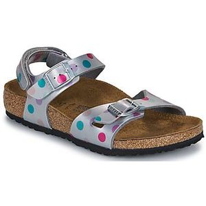 BIRKENSTOCK  Rio AS Kids BF Elec. Metallic SilverDots  sandalen  kind Zilver