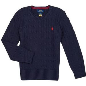 POLO RALPH LAUREN - Trui - Marineblauw - Katoen - Kabelmotief