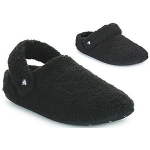 Crocs - Classic Cozzzy - Pantoffel - Black - Imitatielammy - Rubberen Zool
