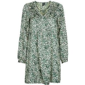 Vero Moda - Vmjloe L/S Short Dress Wcn Btq GA - Jurk - White Cap Gray