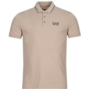 EA7 Emporio Armani Poloshirt - Korte Mouwen - Blauw - Stretch Mini-Piqué