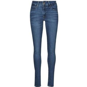 Levis  711 DOUBLE BUTTON  Broeken  dames Blauw