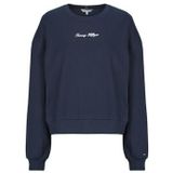 Tommy Hilfiger Dames CLASSIC SCRIPT TERRY SWEATSHIRT WW0WW48269 Pullover Sweatshirt, Blauw, XXS, Blauw (Donker Nacht Marine), XXS