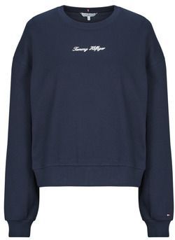 Tommy Hilfiger Dames CLASSIC SCRIPT TERRY SWEATSHIRT WW0WW48269 Pullover Sweatshirt, Blauw, XXS, Blauw (Donker Nacht Marine), XXS
