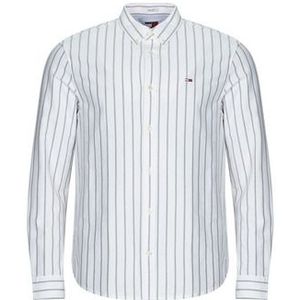 Tommy Jeans  TJM REG OXFORD STRIPE SHIRT  overhemden  heren Wit