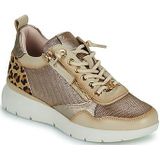 Carmela - 16251301 - Leren Sportschoenen - Beige - Plat - Veters - Casual