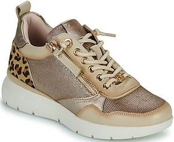 Carmela - 16251301 - Leren Sportschoenen - Beige - Plat - Veters - Casual