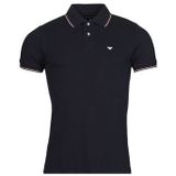 Emporio Armani - Polo Shirt - Blauw - Katoenmix - Geborduurd Logo