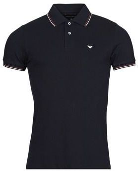 Emporio Armani - Polo Shirt - Blauw - Katoenmix - Geborduurd Logo
