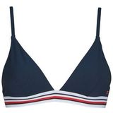 Tommy Hilfiger - Bikini Top - Blauw - Nylon - Driehoekige Vorm met Verwijderbare Vulling
