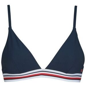 Tommy Hilfiger - Bikini Top - Blauw - Nylon - Driehoekige Vorm met Verwijderbare Vulling