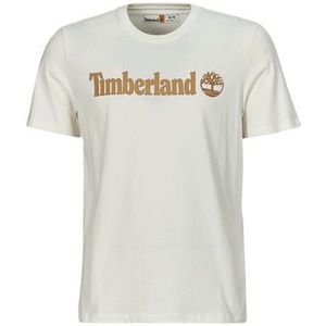 Timberland  Linear Logo Short Sleeve Tee  Shirts  heren Wit