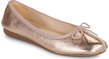 Clarks - Freckle Ice - Ballerina's - Koper Metallic - Leer - Comfort