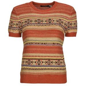 Lauren Ralph Lauren - Trui - Donkergeel Olijfgroen Knalrood Wit - Knitwear