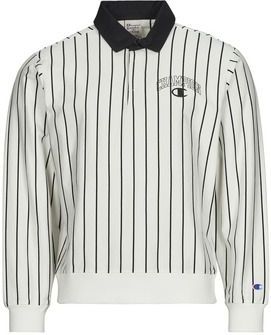 Champion - Poloshirt - Zwart/Wit - Lange Mouw - Normale Pasvorm