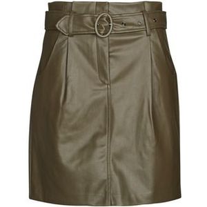 Vila  VICHOOSY HW COATED SKIRT  Rokken  dames Bruin