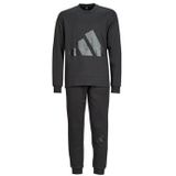 Adidas - Big Logo - Trainingspak - Zwart - Heren - Katoen Fleece