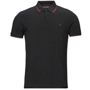SELECTED HOMME Slim Fit Polo SLHDANTE met Logo Black