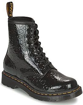 Dr. Martens - 1460 - Laarzen - Zwart Patent Luipaard Reliëf - Gecoat Leer
