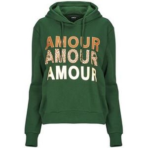 ONLY - ONLMAIA - Sweatshirt - Ecru - Capuchon met Trekkoord