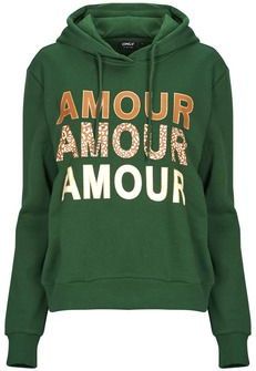 ONLY - ONLMAIA - Sweatshirt - Ecru - Capuchon met Trekkoord