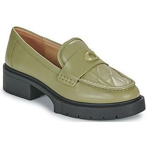 Coach  LEAH QUILTED LTH  Mocassins  dames Kaki