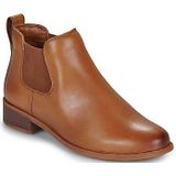 Clarks - Havisham Top - Enkellaarsjes - Goudbruin - Premium Leer