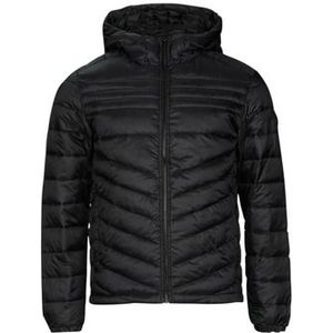 Jack &amp; Jones  JJEHERO PUFFER HOOD  jassen  heren Zwart