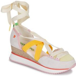 GIOSEPPO HINESBURG Sportsandalen - Meerkleurig - Natuurlijk Leer - Sleehak 5,5 cm