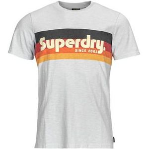 Superdry  CALI STRIPED LOGO T SHIRT  Shirts  heren Wit