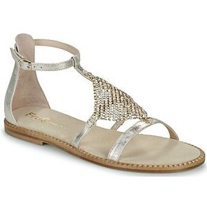 Fru.it  9184-100-CUOIO-NATURALE-PARK-IVORY  sandalen  dames Goud